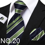 Funki Buys | Neckties | Men's Classic Striped Jacquard Tie Set