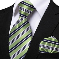 Funki Buys | Neckties | Men's Classic Striped Jacquard Tie Set