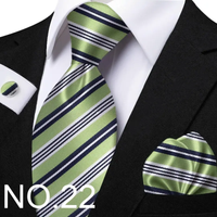 Funki Buys | Neckties | Men's Classic Striped Jacquard Tie Set