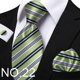 Funki Buys | Neckties | Men's Classic Striped Jacquard Tie Set