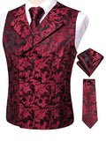 Funki Buys | Vests | Men's 4 Pcs Formal Floral Tie Vest Set