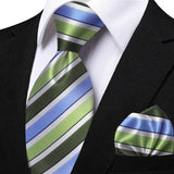 Funki Buys | Neckties | Men's Classic Striped Jacquard Tie Set
