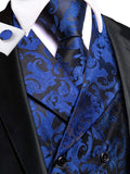 Funki Buys | Vests | Men's 4 Pcs Formal Floral Tie Vest Set