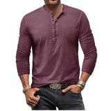 Funki Buys | Shirts | Men's Casual Long Sleeve Henly Shirt
