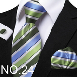 Funki Buys | Neckties | Men's Classic Striped Jacquard Tie Set