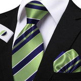 Funki Buys | Neckties | Men's Classic Striped Jacquard Tie Set