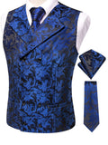 Funki Buys | Vests | Men's 4 Pcs Formal Floral Tie Vest Set