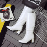 Funki Buys | Boots | Women's Knee High Block Heeled Boots