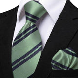 Funki Buys | Neckties | Men's Classic Striped Jacquard Tie Set