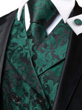 Funki Buys | Vests | Men's 4 Pcs Formal Floral Tie Vest Set