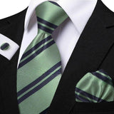 Funki Buys | Neckties | Men's Classic Striped Jacquard Tie Set