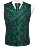 Funki Buys | Vests | Men's 4 Pcs Formal Floral Tie Vest Set