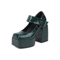 Funki Buys | Shoes | Women's Stone Pattern High-Heel Platform