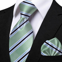 Funki Buys | Neckties | Men's Classic Striped Jacquard Tie Set