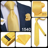 Funki Buys | Neckties | Men's 3 Pcs Elegant Formal Silk Tie Sets