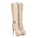 Funki Buys | Boot | Women's Knee-High Stiletto Boots | Chic Super High