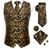 Funki Buys | Vests | Men's Luxury 5 Pcs Grooms Vest Tie Set