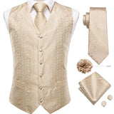 Funki Buys | Vests | Men's 5 Pcs Floral Wedding Vest Tie Set