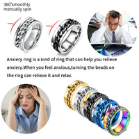 Funki Buys | Rings | Men's Moveable Ring | Titanium Steel Ring
