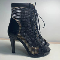 Funki Buys | Boots | Women's Mesh Peep Toe Stiletto Booties