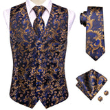 Funki Buys | Vests | Men's Luxury 5 Pcs Formal Waistcoat Tie Set