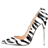 Funki Buys | Shoes | Women's Luxury Metal Heel Zebra Stilettos