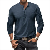 Funki Buys | Shirts | Men's Casual Long Sleeve Henly Shirt