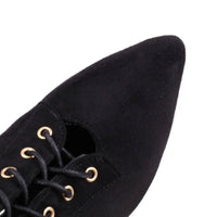 Funki Buys | Boots | Women's Suede Lace Up Stiletto Short Boot