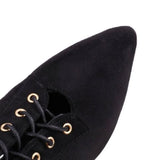 Funki Buys | Boots | Women's Suede Lace Up Stiletto Short Boot