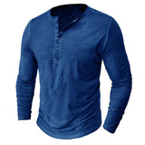 Funki Buys | Shirts | Men's Casual Long Sleeve Henly Shirt