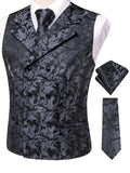 Funki Buys | Vests | Men's 4 Pcs Formal Floral Tie Vest Set