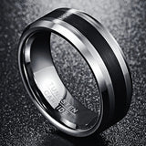 Funki Buys | Rings | Tungsten Carbide Black and Silver Band