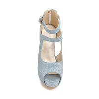 Funki Buys | Shoes | Women's Sequin Peep Toe Platform Sandal