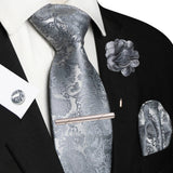 Funki Buys | Neckties | Men's 5pcs Silk Floral Champagne Tie Set