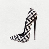 Funki Buys | Shoes | Women's Custom Houndstooth Super High Heels