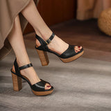 Funki Buys | Shoes | Women's Real Leather Chunky Summer Sandals