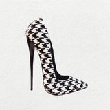 Funki Buys | Shoes | Women's Custom Houndstooth Super High Heels