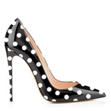 Funki Buys | Shoes | Women's PU Leather Polka Dot Heels
