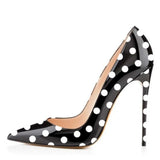 Funki Buys | Shoes | Women's PU Leather Polka Dot Heels