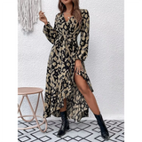 Funki Buys | Dresses | Women's Leopard Print Long  Dress