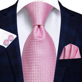 Funki Buys | Neckties | Men's 3 Pcs Stylish Pink Silk Tie Sets