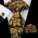 Funki Buys | Neckties | Men's Formal 3pcs Gold Tie Set