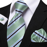 Funki Buys | Neckties | Men's Classic Striped Jacquard Tie Set