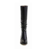 Funki Buys | Boots | Women's Knee High Block Heeled Boots