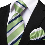 Funki Buys | Neckties | Men's Classic Striped Jacquard Tie Set