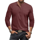 Funki Buys | Shirts | Men's Casual Long Sleeve Henly Shirt