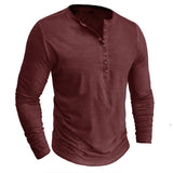 Funki Buys | Shirts | Men's Casual Long Sleeve Henly Shirt