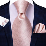 Funki Buys | Neckties | Men's 3 Pcs Stylish Pink Silk Tie Sets