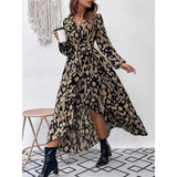 Funki Buys | Dresses | Women's Leopard Print Long  Dress