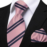 Funki Buys | Neckties | Men's Classic Striped Jacquard Tie Set